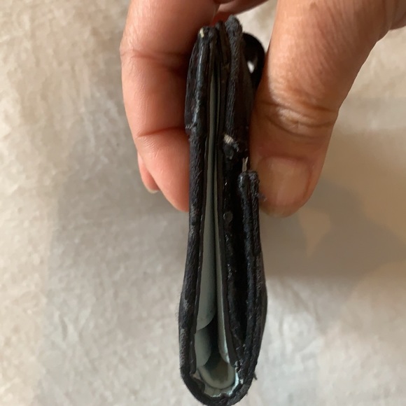 Black leather/canvas Coach wallet - Picture 9 of 11